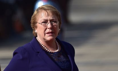 Michelle Bachelet, el pasado abril en Santiago. 