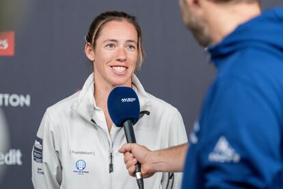 Silvia Mas, ayer tras la regata.