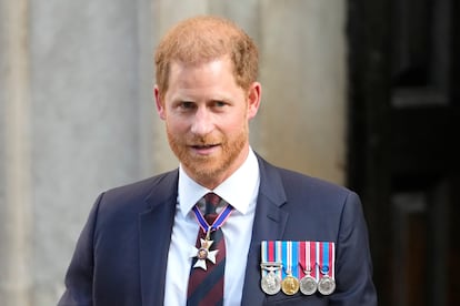 Enrique de Inglaterra, en un acto de los Juegos Invictus celebrado en la catedral de San Pablo, en Londres, el 8 de mayo de 2024.