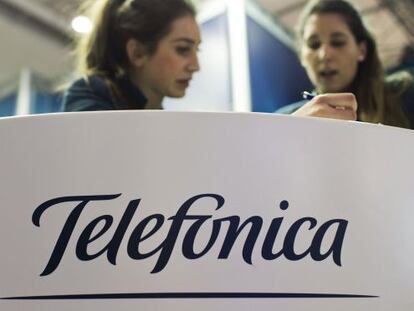 El expositor de Telef&oacute;nica en el Mobile World Congress, celebrado esta semana en Barcelona.