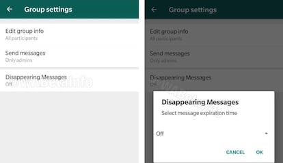 Beta de WhatsApp con mensajes que se autodestruyen.