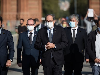 Quim Torra llega este jueves por la mañana al TSJC.