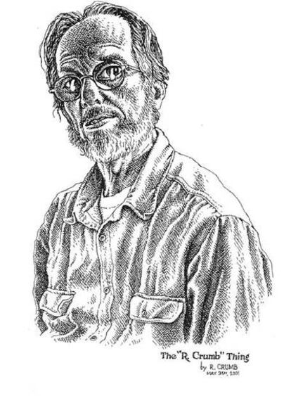 Autorretrato de Robert Crumb hecho en 2001.