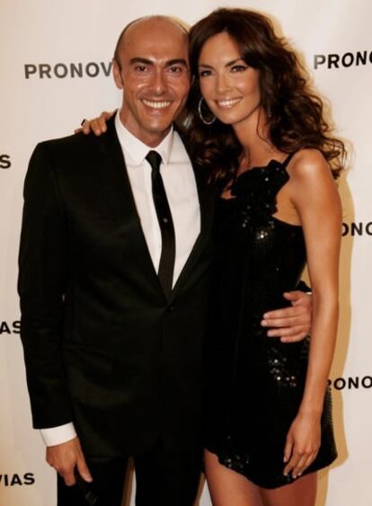 Manuel Mota y Eugenia Silva en la inauguración de la tienda de Pronovias en Nueva York.