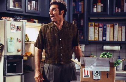 Michael Richards, en un instante del noveno capítulo de la cuarta temporada de 'Seinfeld'