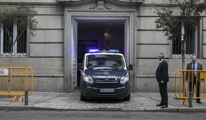 Oriol Junqueras sale el pasado jueves del Supremo tras pedir su libertad. 