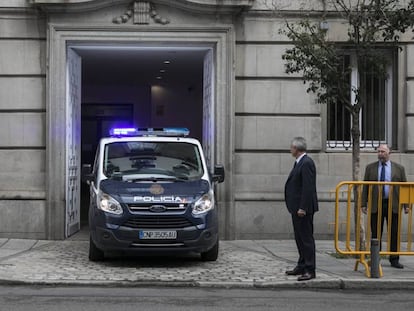 Oriol Junqueras sortint el 4 de gener del Suprem després de demanar la seva llibertat.