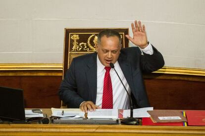 El presidente de la Asamblea Nacional de Venezuela, Diosdado Cabello.