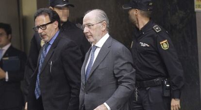 Rodrigo Rato, després de declarar el 16 d'octubre davant el jutge per les targetes opaques.