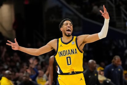 Tyrese Haliburton, de los Indiana Pacers, en el último partido de las semifinales frente a los Cleveland Cavaliers.