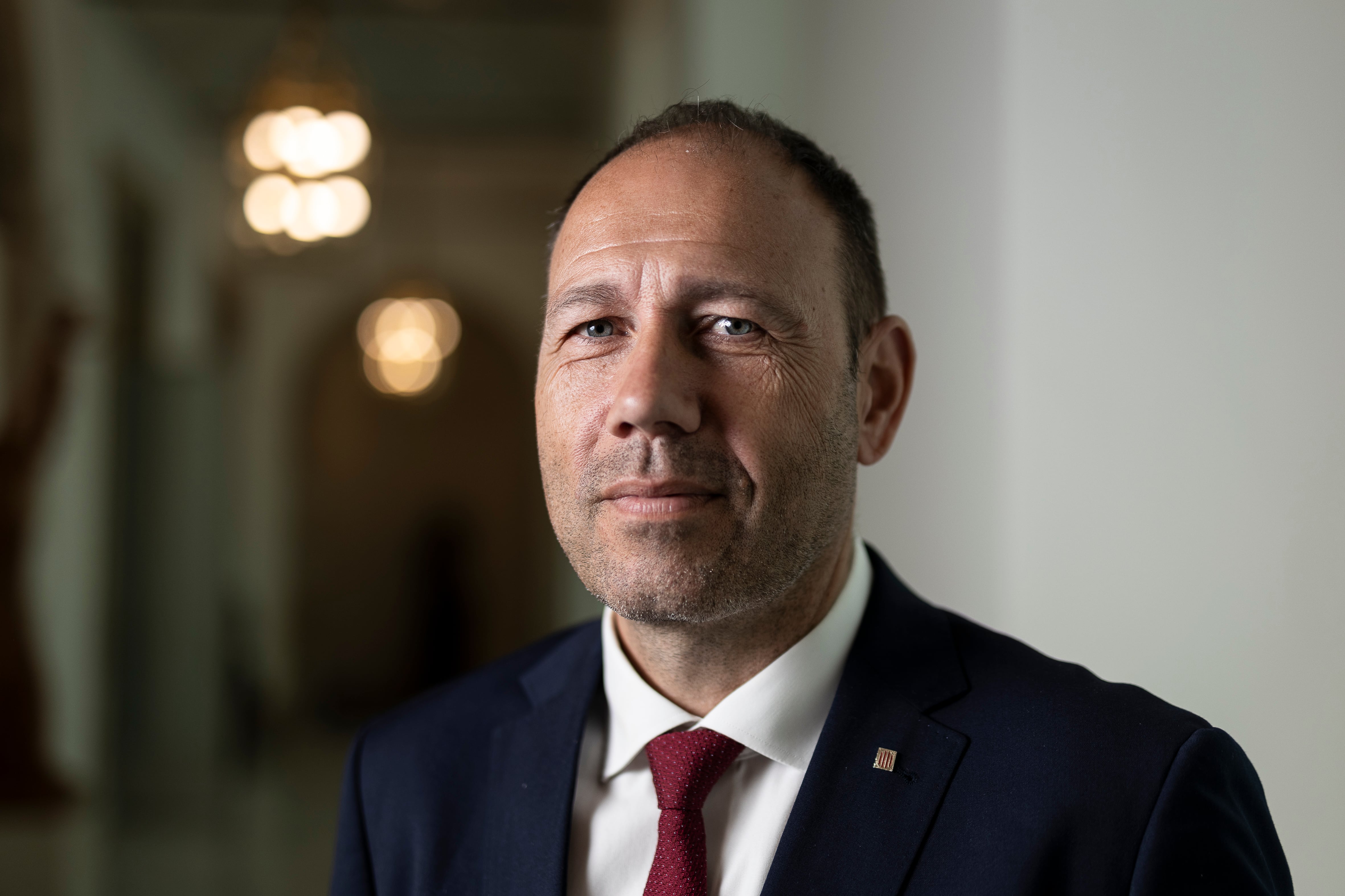 Berni Álvarez, en el Parlament. 