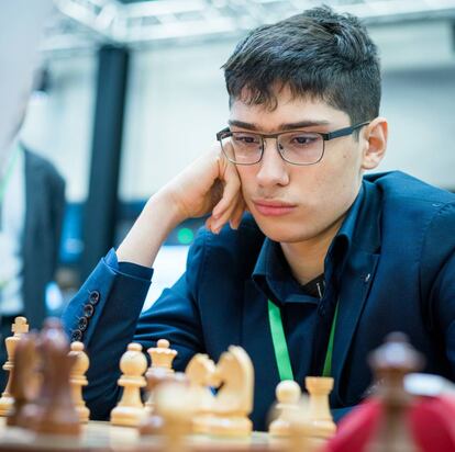 Alireza Firouzja, durante el Mundial de Rápidas 2019, en Moscú