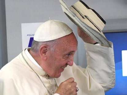 El Papa Francisco en su despedida de Polonia.