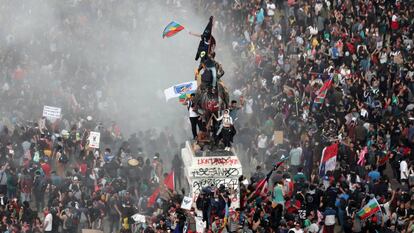 Protestas en Chile, en 2019.