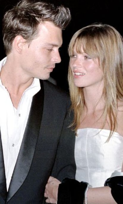 Johnny Depp y Kate Moss, cuando eran pareja.