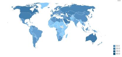 Emissões de CO2 per capita em 2016