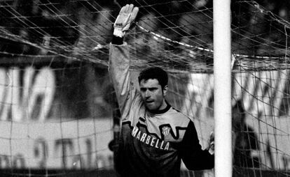 Molina, durante un partido con el Atlético en 1996.
