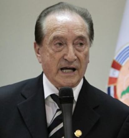 El president de la Conmebol, l'uruguaià Eugenio Figueredo.