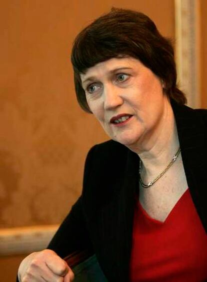 Helen Clark, durante la entrevista.