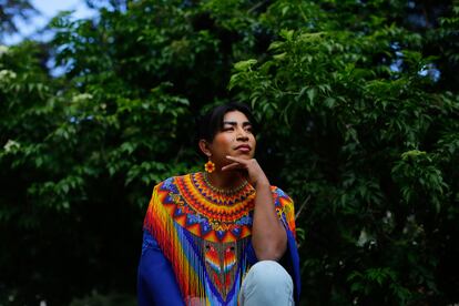 María Salomé Guaguaral, indígena del pueblo embera chamí, en Bogotá.