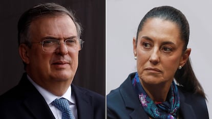 El canciller Marcelo Ebrard y la jefa de gobierno de la Ciudad de México, Claudia Sheinbaum