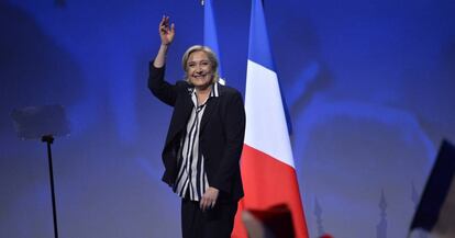 La candidata a la presidencia de Francia Marine Le Pen. 