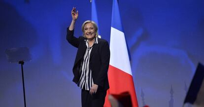 La candidata a la presidencia de Francia Marine Le Pen.