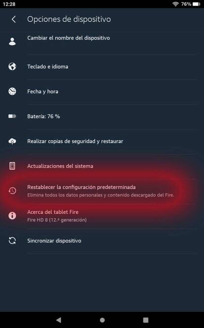 Restaurar Amazon Fire