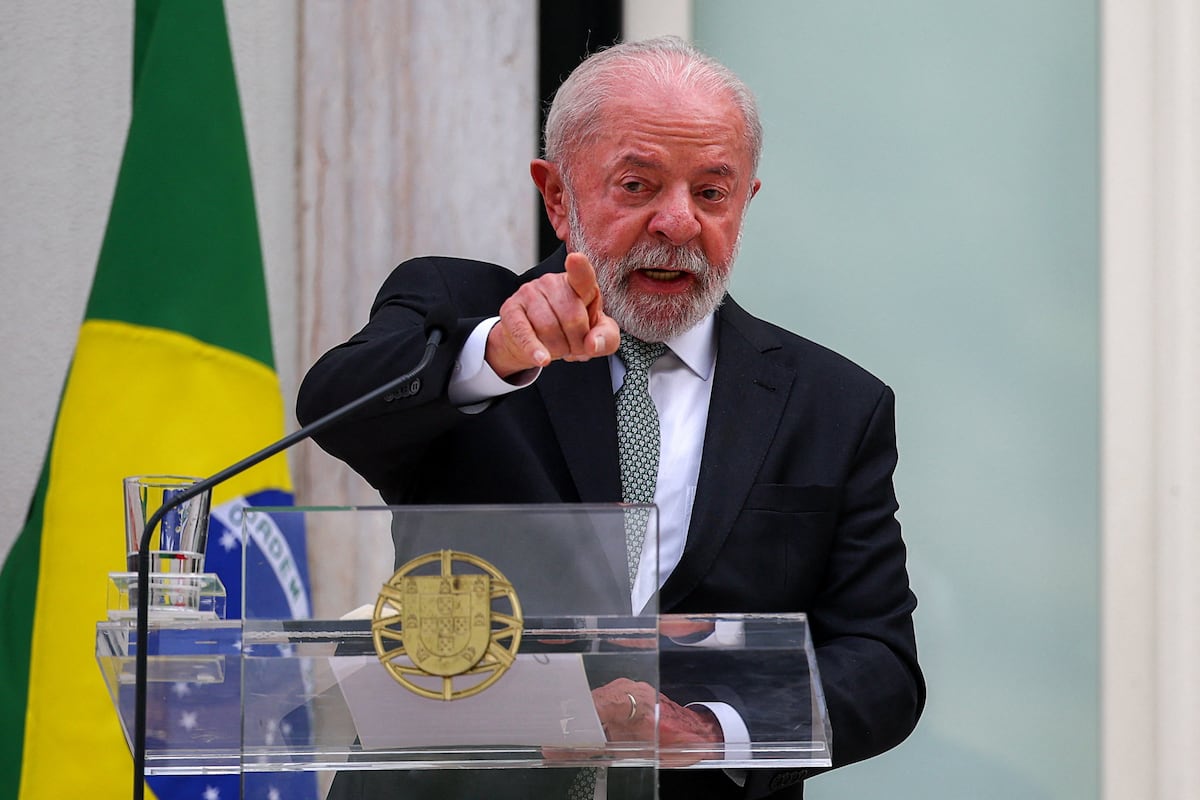 President Lula, this Tuesday during his appearance alongside Portuguese Prime Minister Luís Montenegro in Lisbon. Pedro Nunes (REUTERS)