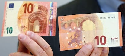 El nuevo billete de 10 euros, que se introdujo en circulaci&oacute;n en septiembre de 2014.