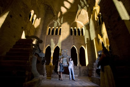 <b>Interior del campanario de la torre de El Salvador, cuya fecha de construcción se estima en la primera mitad del siglo XIV.</b>
Paseo nocturno por Teruel.