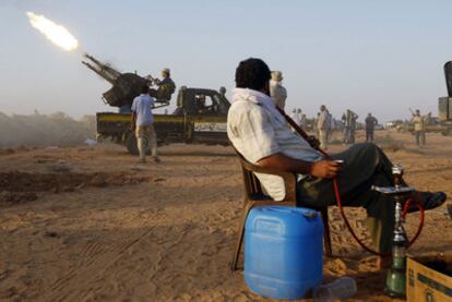 El frente rebelde situado al suroeste de Sirte, uno de los últimos bastiones de Gadafi.