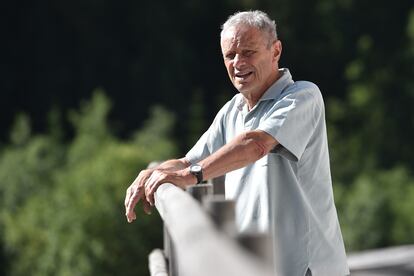 Maurizio Zamparini, en un entrenamiento del Palermo.