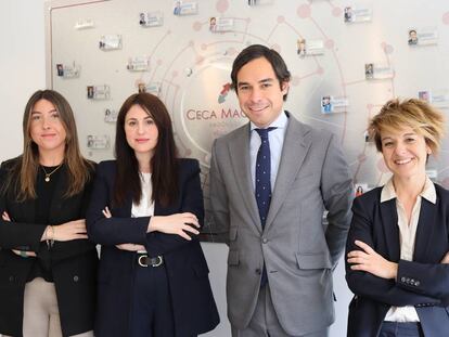 Claudia Zabala, Blanca Liñán, Enrique Ceca (socio director del área laboral) y Sandra Ríos. 