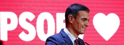Sánchez, durante la presentación de la precampaña del PSOE.