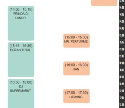 Pinche aquí para descubrir los horarios del sábado.