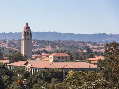 A general view of the campus of Stanford University on October 2, 2021, in Palo Alto, California.