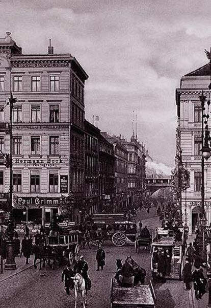 La Friedrichstrasse en 1894, una de las principales calles de Berlín.