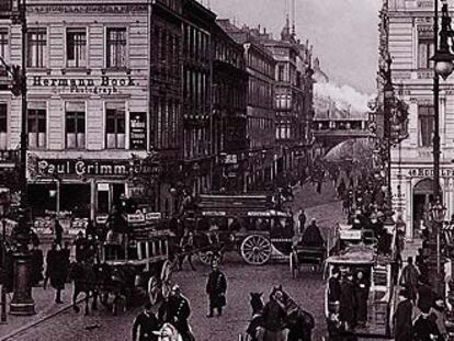 La Friedrichstrasse en 1894, una de las principales calles de Berlín.
