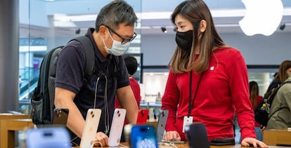 Una tienda de Apple en Hong Kong.