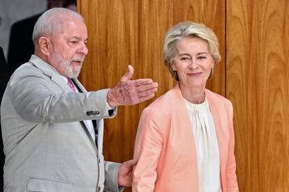 Lula da Silva y Von der Leyen, el 12 de junio en Brasilia.