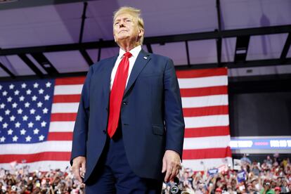 El expresidente y candidato presidencial republicano, Donald Trump, durante un mitin en Filadelfia (Pensilvania), el 22 de junio de 2024.