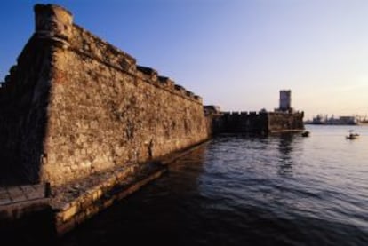 Fortaleza de San Juan de Ulloa, en el puerto de Veracruz (México).