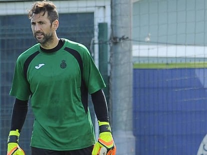 Diego L&oacute;pez, en la Ciudad Deportiva Dani Jarque. 