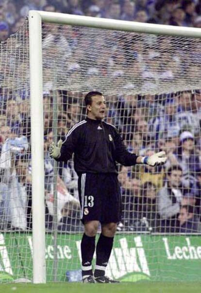 César Sánchez cuando militaba en el Real Madrid.