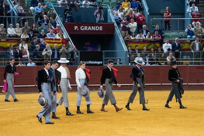 Paseíllo en el festival celebrado en Vistalegre el pasado 1 de diciembre, y que fue retransmitido por Telemadrid.