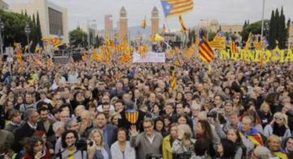 Protesta a Montjuïc per "la judicialització de la política".