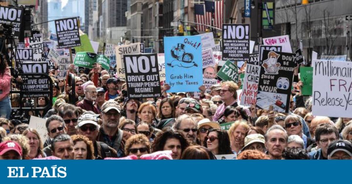 Miles de estadounidenses salen a la calle para pedir a Trump que revele ...