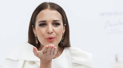 Paula Echevarrí, el pasado miércoles en la presentación de su perfume.