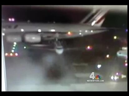 Un super Airbús arrolla a un jet privado en el aeropuerto JFK